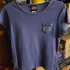 Ladies Harley Davidson shirt.Medium. Blue.